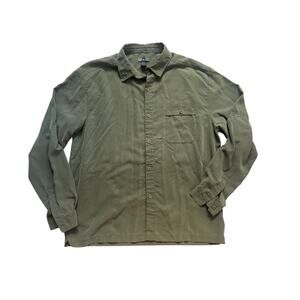REI Men's Green Button Down Long‎ Sleeve Shirt size Large